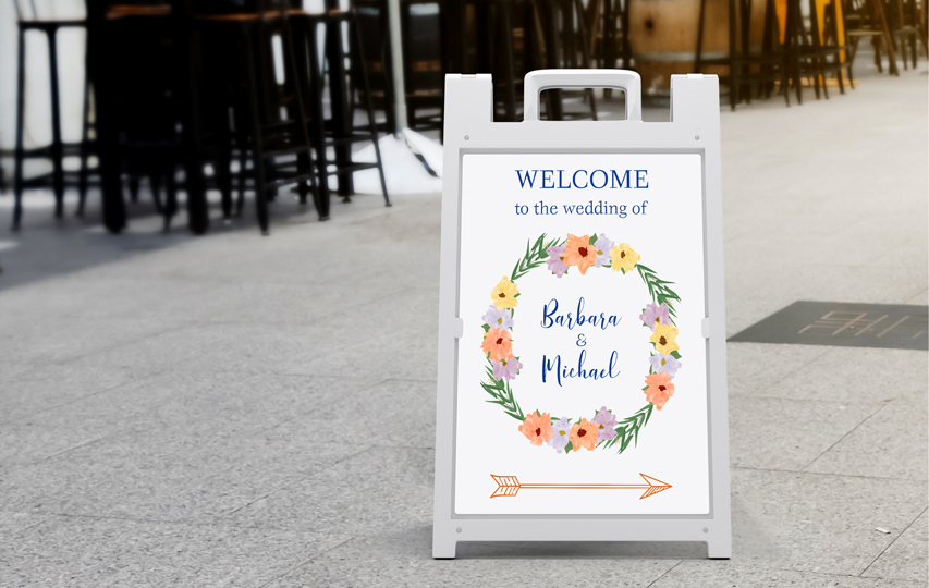 A Frame Wedding Signs