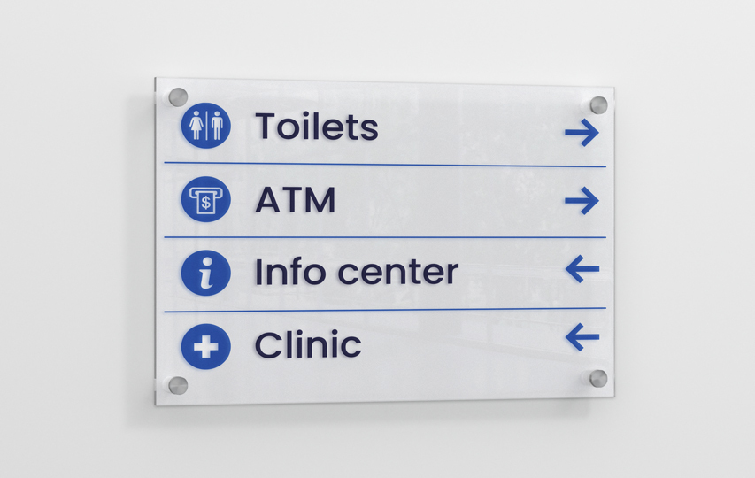Acrylic Wayfinding Sign