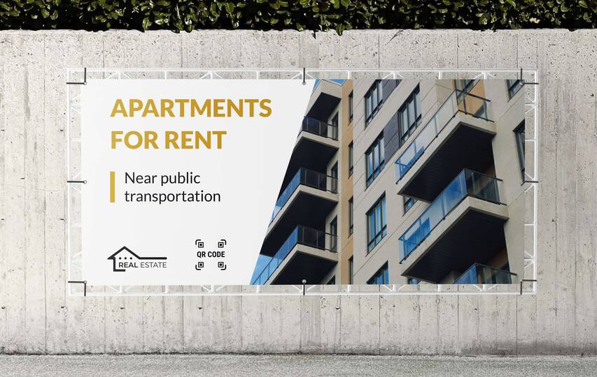 Apartments For Rent Vinyl Banner