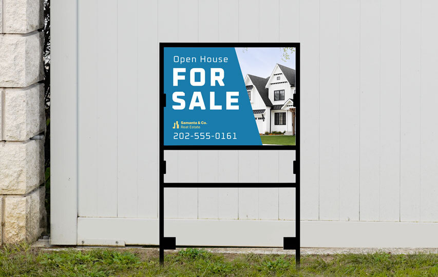 Blue Real Estate H Frame