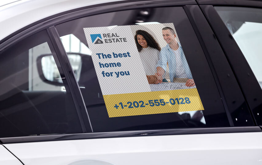 Business Branding Perforated Window Decal
