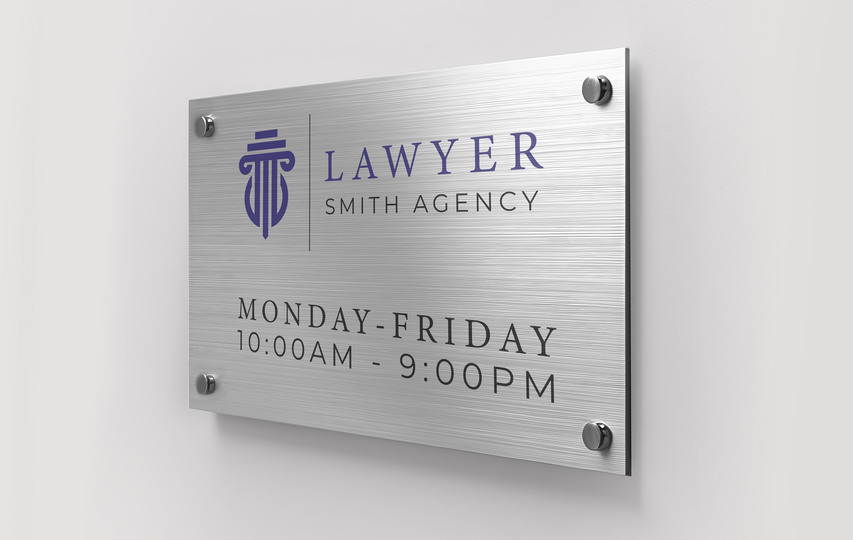 Business Burshed Aluminum Signs