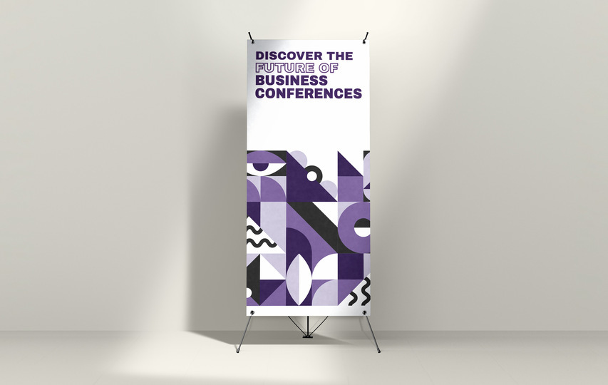 Colorful Geometric Shapes X Banner