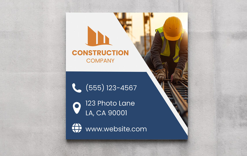 Construction Company Dibond Sign