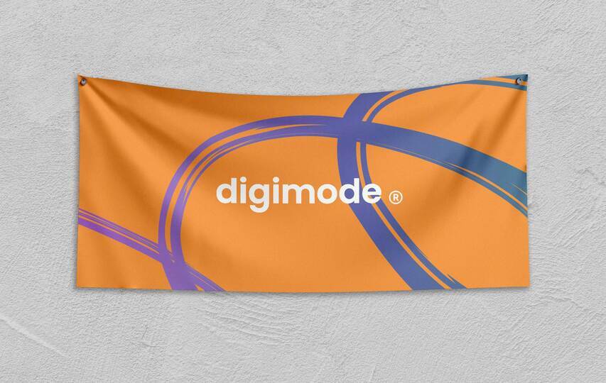 Fabric Banner Orange Hanging