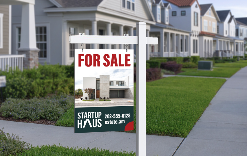 For Sale Contacts Sign Post