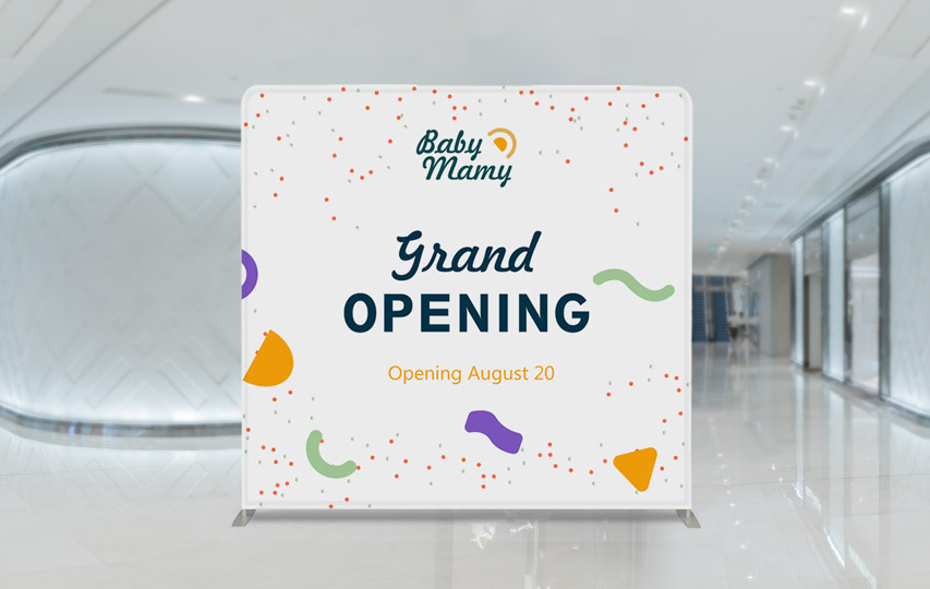 Grand Opening Tension Fabric Backdrop
