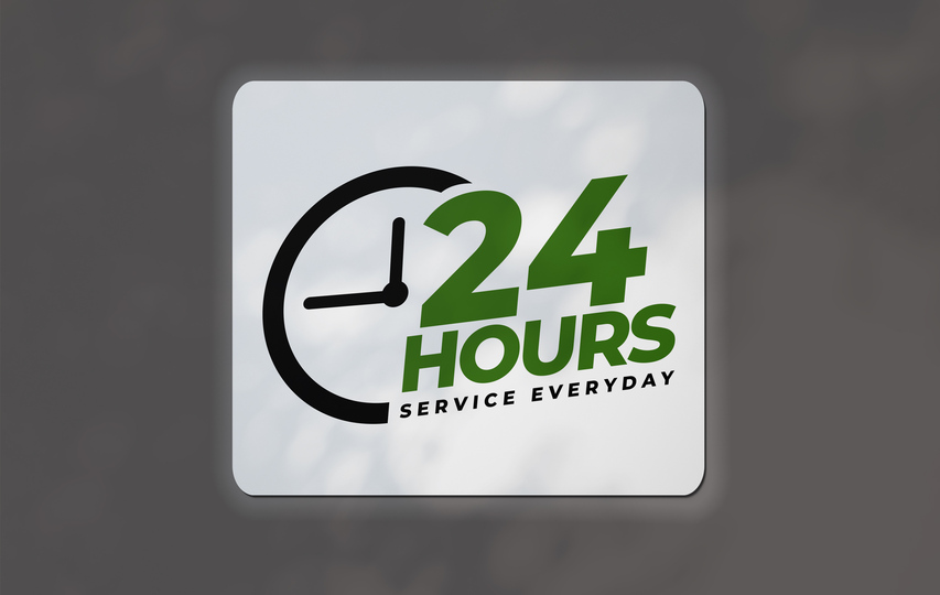 Green Service Reflective Aluminum Sign