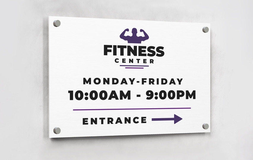 Gym Aluminum Sign