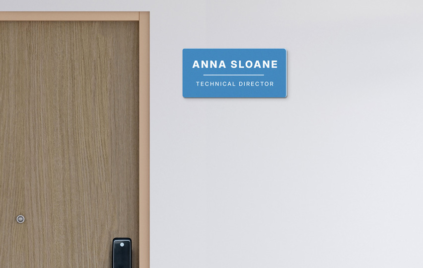 Nameplate pvc sign