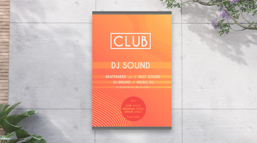 Orange Club Snap Hanging Poster