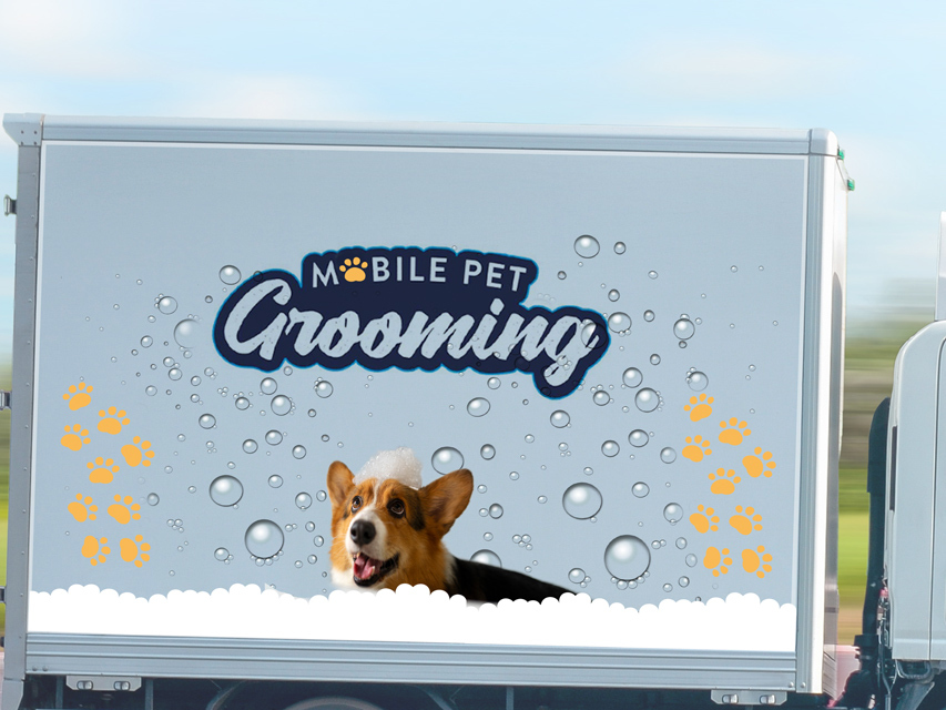 Pet Grooming Trailer Decal