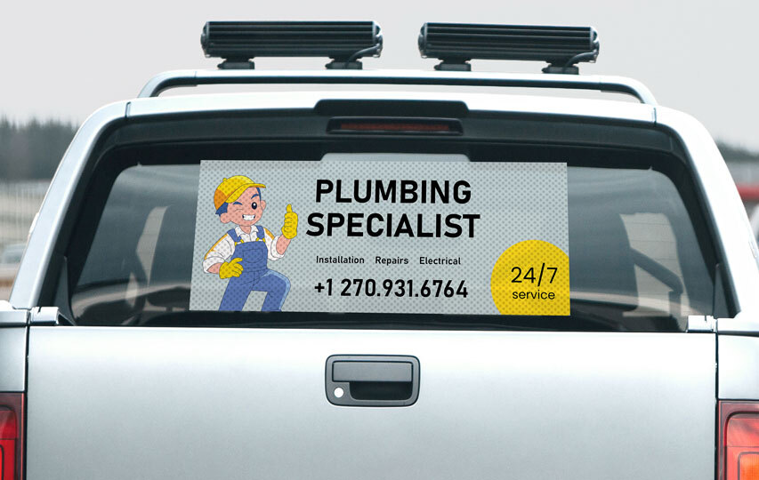 Plumbing Services Custom Truck Decal