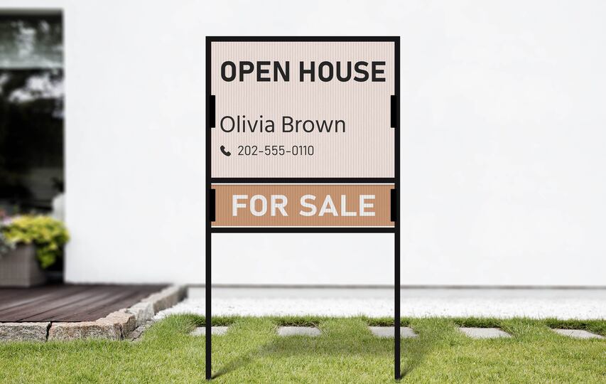 Real Estate Rider Sign Open House