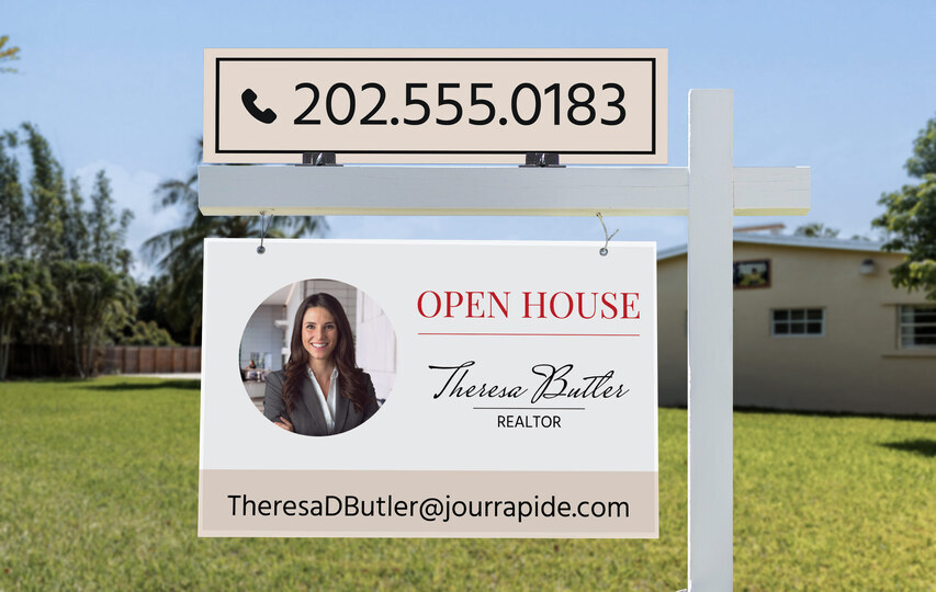 Real Estate Rider Sign Realtor Contacts