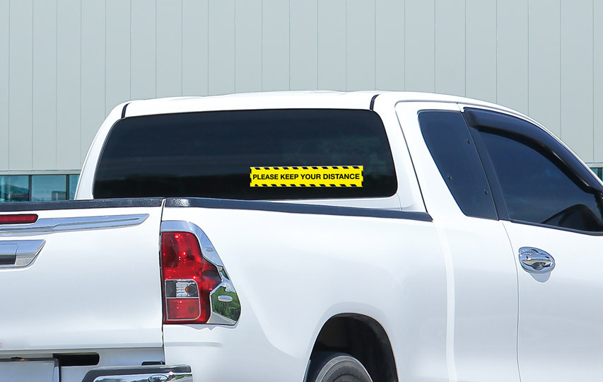 Safety Truck Window Decals