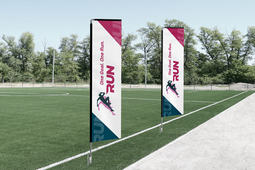 Sporting Motivational Quote Rectangle Flags