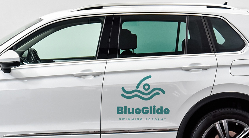Swimming Academy Branding Car Decal