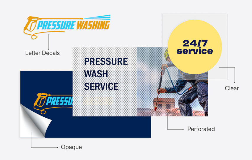 Truck Window Decals Material