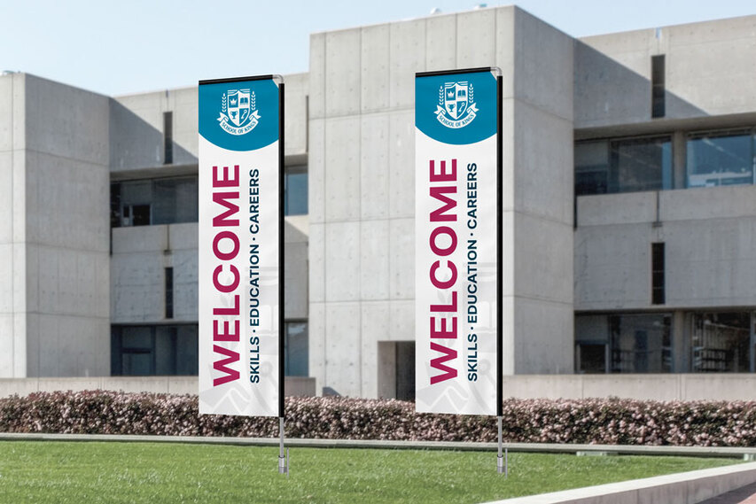 Welcoming Rectangle Flags