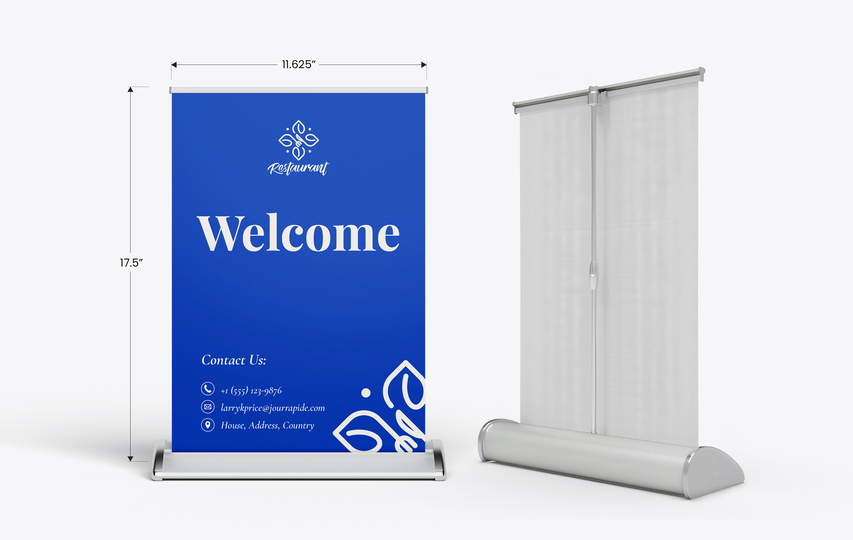 Welcoming Tabletop Retractable Banner Features