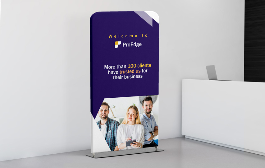 Workspace Brand Identity Tension Stand