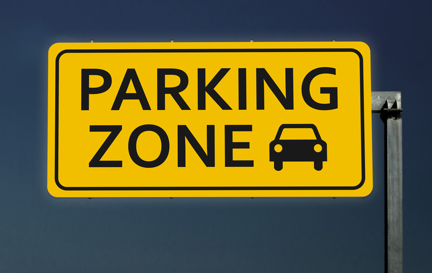 Yellow Parking Reflective Aluminum Sign